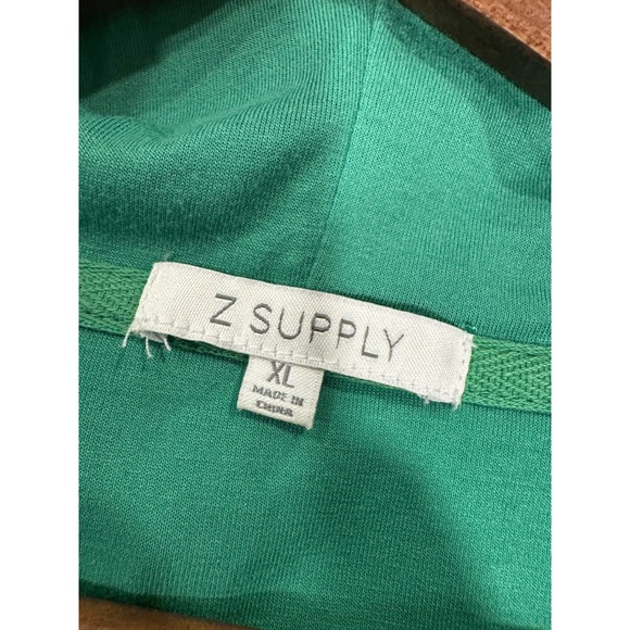 Z SUPPLY Colorblock Half Zip Sweatshirt Hoodie Green/Cream Size  XL NEW - Picture 8 of 9